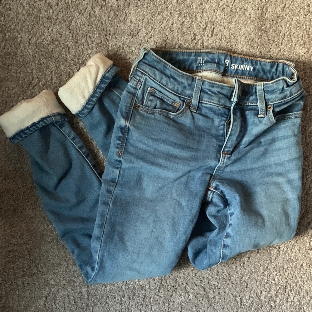 Girls Blue fleece lined Jeans